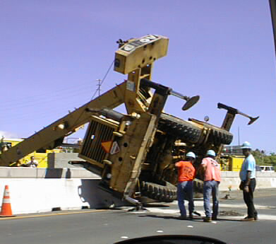 RT Crane Accident - Improper Outrigger setup